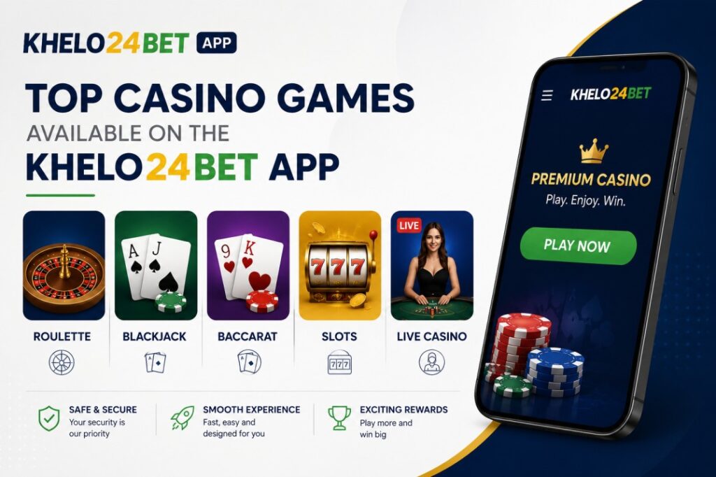 Top Casino Games Available on the Khelo24bet App