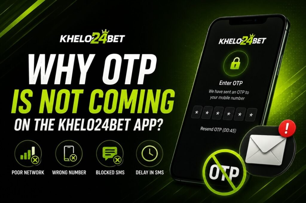 OTP not coming on the Khelo24Bet app? Learn the common reasons and easy fixes to receive your verification code quickly.
