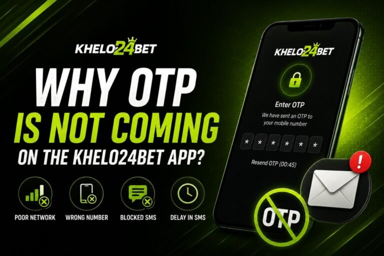 OTP not coming on the Khelo24Bet app? Learn the common reasons and easy fixes to receive your verification code quickly.