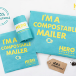 Eco-friendly compostable mailers with HERO branding