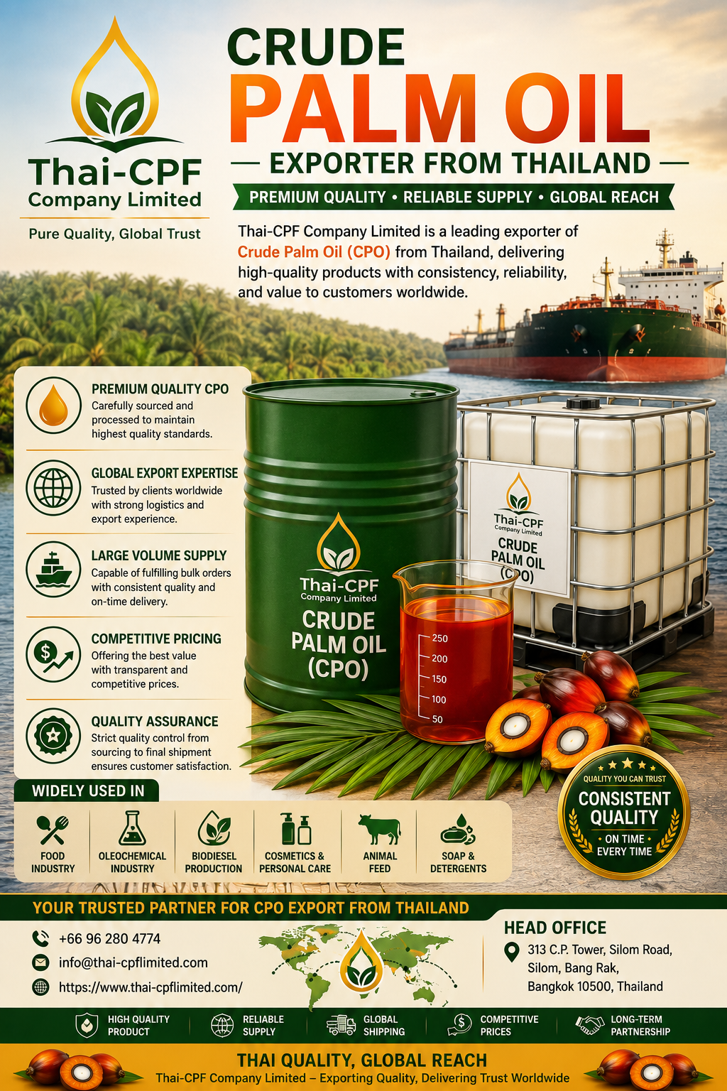crude palm oil exporter from Thailand