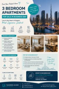 3 Bedroom Apartments for Sale business bay
