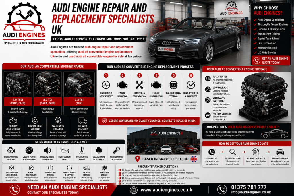 audi engine repair and replacement specialists