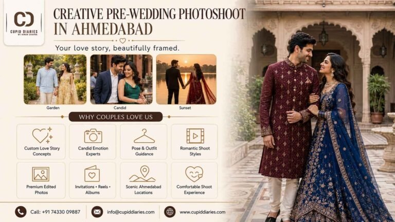 Creative Pre-Wedding Photoshoot Ideas in Ahmedabad – Cupid Diaries
