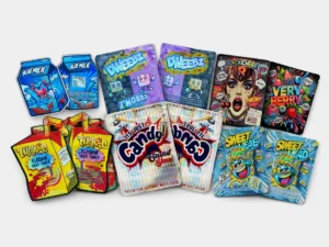 Edible Mylar bags for cannabis infused gummies packaging