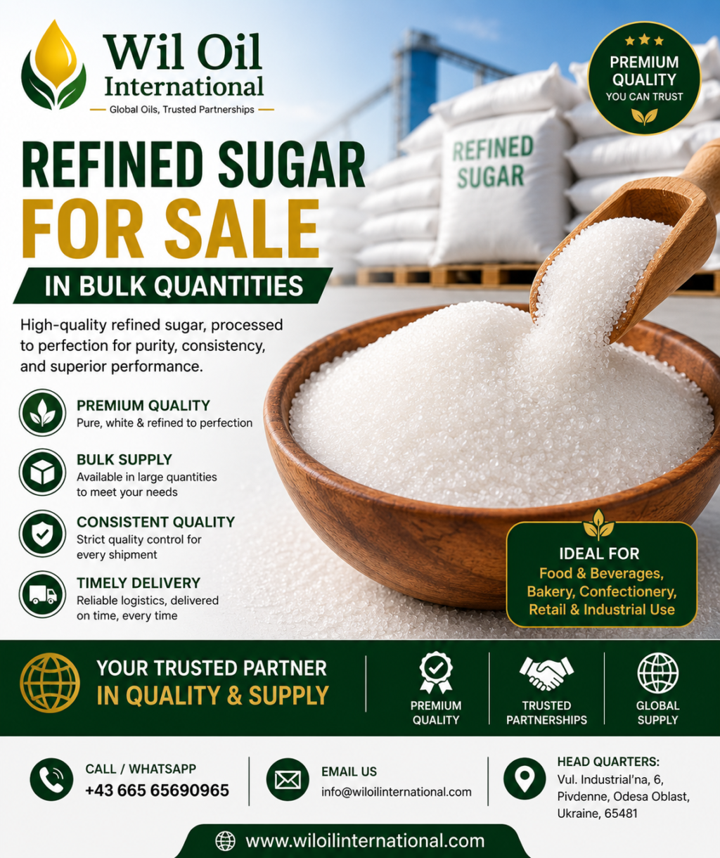 Refined Sugar for sale in bulk quantities
