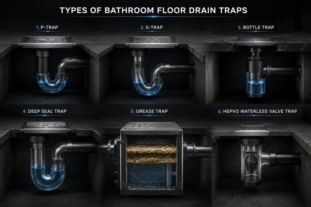 Bathroom Floor Drain Trap