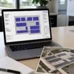 gpt-image-2_A_laptop_screen_displaying_a_digital_PV_plan_set_diagram_with_solar_panel_layout-0