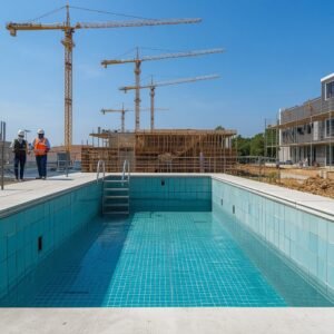 lucid-origin_Construction_site_of_a_luxury_swimming_pool_mid-build_concrete_shell_and_tiling_-0
