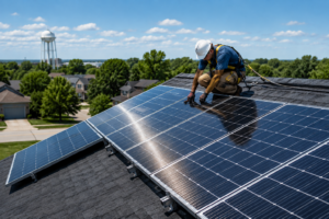 solar installation in Cedar Falls, Iowa