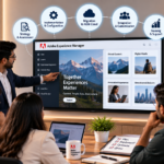Adobe Experience Manager consulting showing enterprise implementation, migration, integration, customization, training, and optimization services.