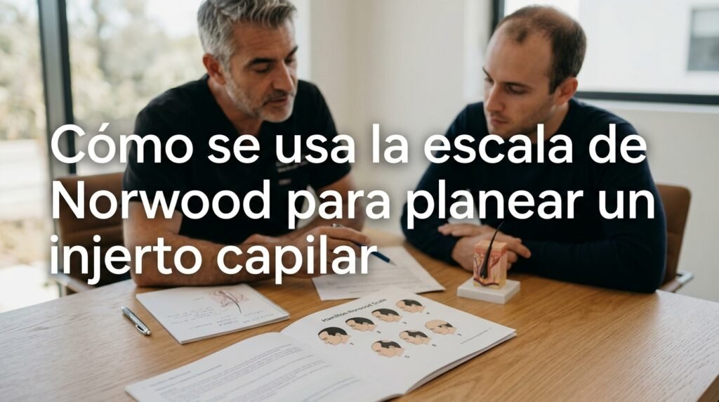 Cómo se usa la escala de Norwood para planear un injerto capilar