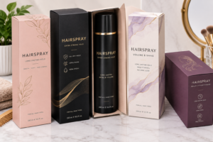 Custom hairspray boxes