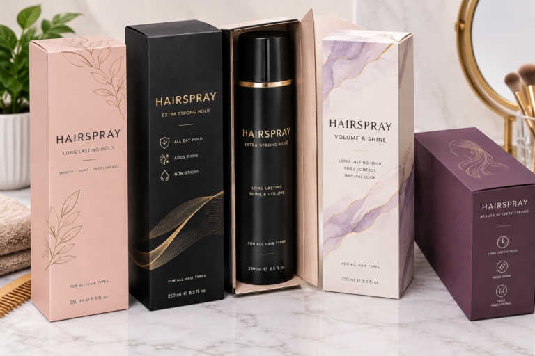 Custom hairspray boxes