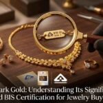 BIS hallmark stamp on gold jewelry indicating purity certification