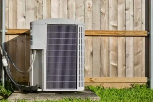 central-air-conditioning-unit-in-a-residential-backyard