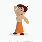 Chota Bheem's main character in orange dhoti