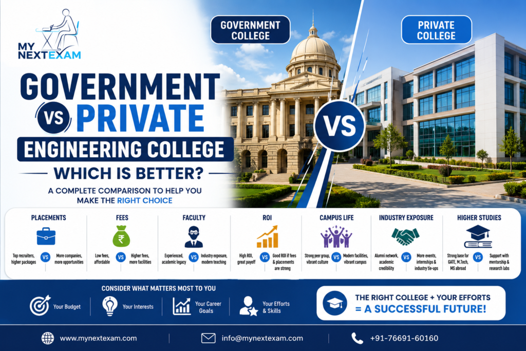 government vs private engineering college