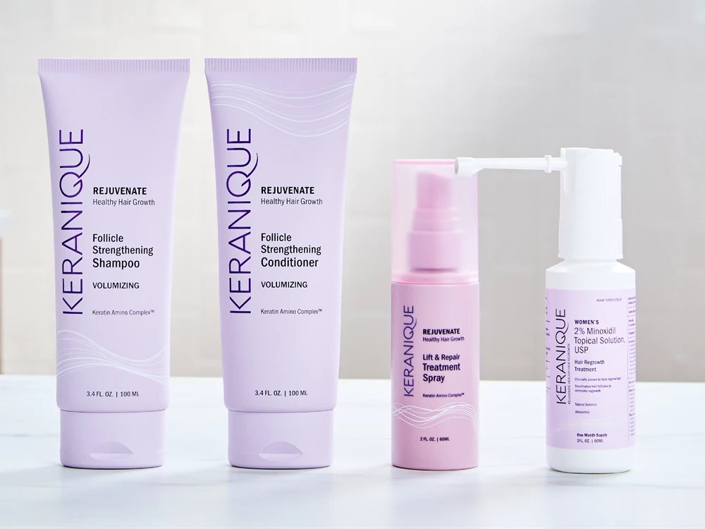 Keranique Hair Regrowth Treatment for Women hair-care system for thinning-looking and fragile hair