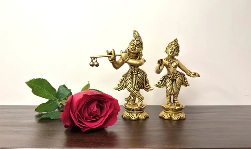 brass idol of Krishna