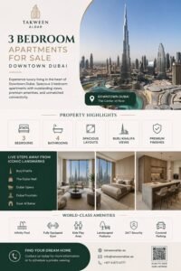 3 bedroom apartments for sale Downtown Dubai