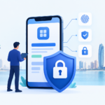 Abu Dhabi Mobile Security Illustration