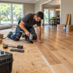 Hardwood Flooring Installation in a Bright Home