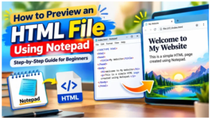 How to Preview an HTML File Using Notepad