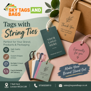 tags with string ties uk