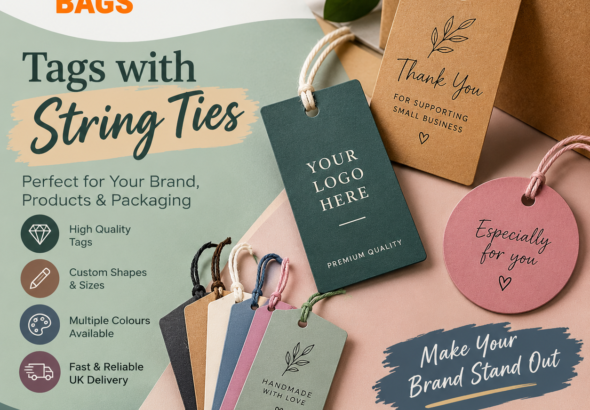 tags with string ties uk