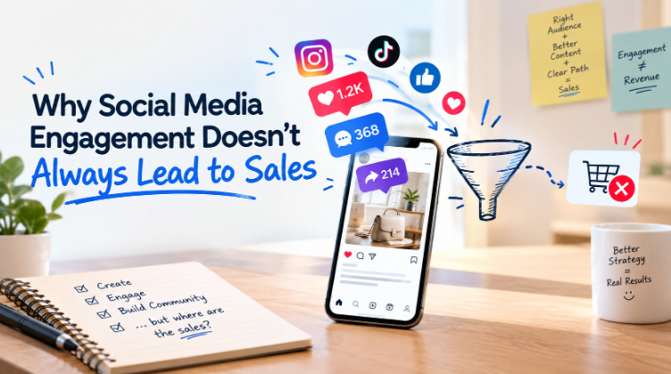 social media engagement but no sales