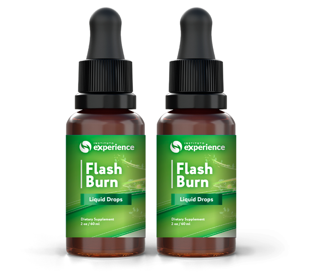 Flash Burn dietary supplement bottle with product label