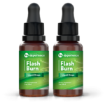 Flash Burn dietary supplement bottle with product label