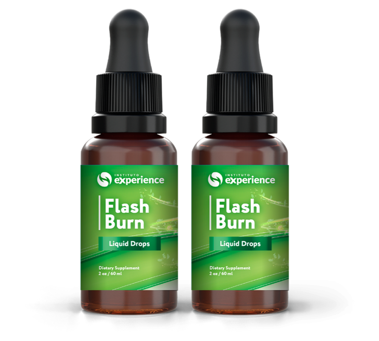 Flash Burn dietary supplement bottle with product label